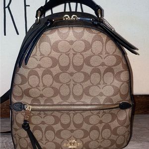 Coach Backpack w/leather straps